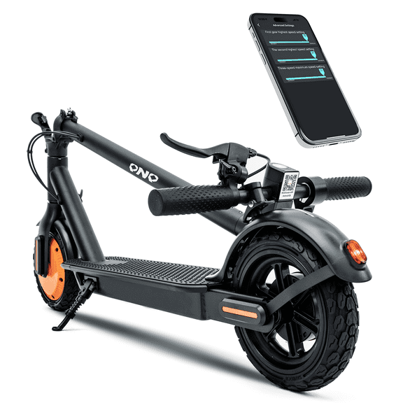 HILLVIGO Electric Scooter for Adults, 500W Peak Motor 15 MPH Portable Folding Commuting Electric Scooter Up to 10 Miles Range, 8.5"Anti-skid solid tyre , with Double Braking System and App