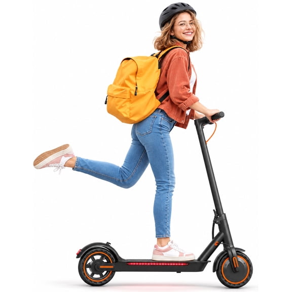 Electric Scooter for Adults, College Commuter E-Scooter by OSBOO, 3 Speed Modes, Up to 19 MPH, 3-Color Side Lights, 550W Peak