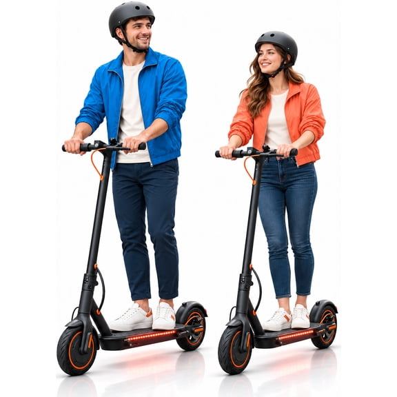 Electric Scooter for Adults, OSBOO Starter E-Scooter with 3 Speed Modes, Up to 19 MPH, Folding Design, 3-Color Side Lights, 550W Peak