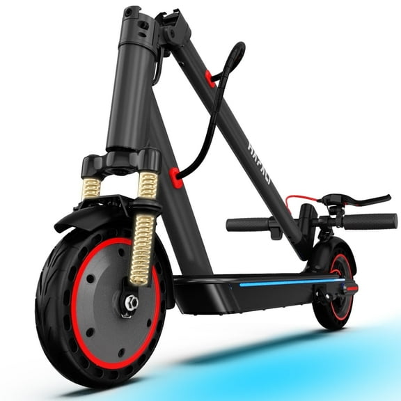 Electric Scooter for Adults, Up to 23 Miles & 22 MPH, 550W Motor, Front Suspension, Built-in Side Lights