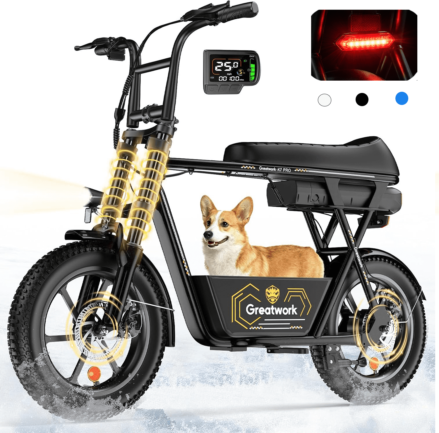 MotoTec FatBoy Electric Scooter for Adults with 800W Motor