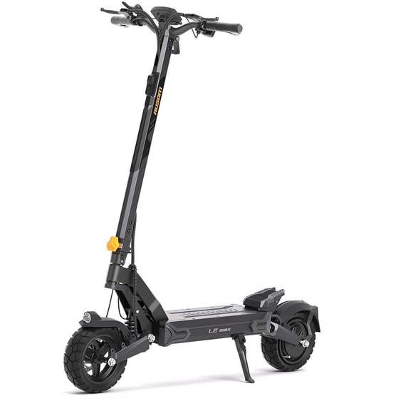 Ausom - L2 Max Foldable Electric Scooter w/ 56 mi Max Operating Range & 31 mph Max Speed, 1000W Motor, 287 lbs Max Load - Dark Gray