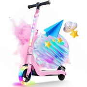Electric Scooter for Kids – 6 MPH Top Speed, Up to 5 Miles Range, 5.3 Solid Tires & Front Light – Adjustable Height Kick Scooter for Ages 6-12