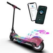 Electric Scooter for Kids Ages 6-12 with Focus on Safety & Fun, 110W Motor, 9 MPH Max Speed, 5-Mile Range, Bluetooth Music & Colorful LED Lights