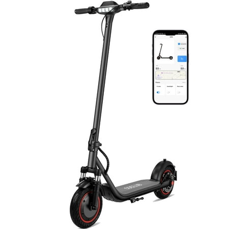 Electric Scooter, iRerts Folding Electric Scooters with LED Display, 500W Motor, 10" Honeycomb Tire, 25 Mile Range and 21Mph, Portable Commuter Electric Scooter for Adults Teens, Black