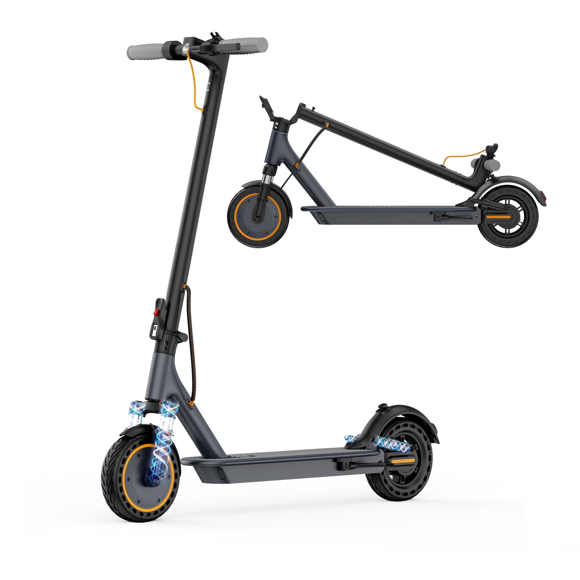 Electric Scooter with Dual Suspensions, Electric Scooter for Adults, 19MPH, 350Motor, 23Miles Long Range, Max Load 264 lbs