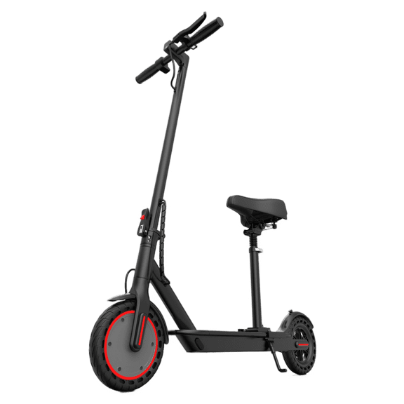 Electric Scooter with Seat, 350W Motor, 21 Miles Range, 19 MPH Max Speed, Foldable E-Scooter for Adults & Teens