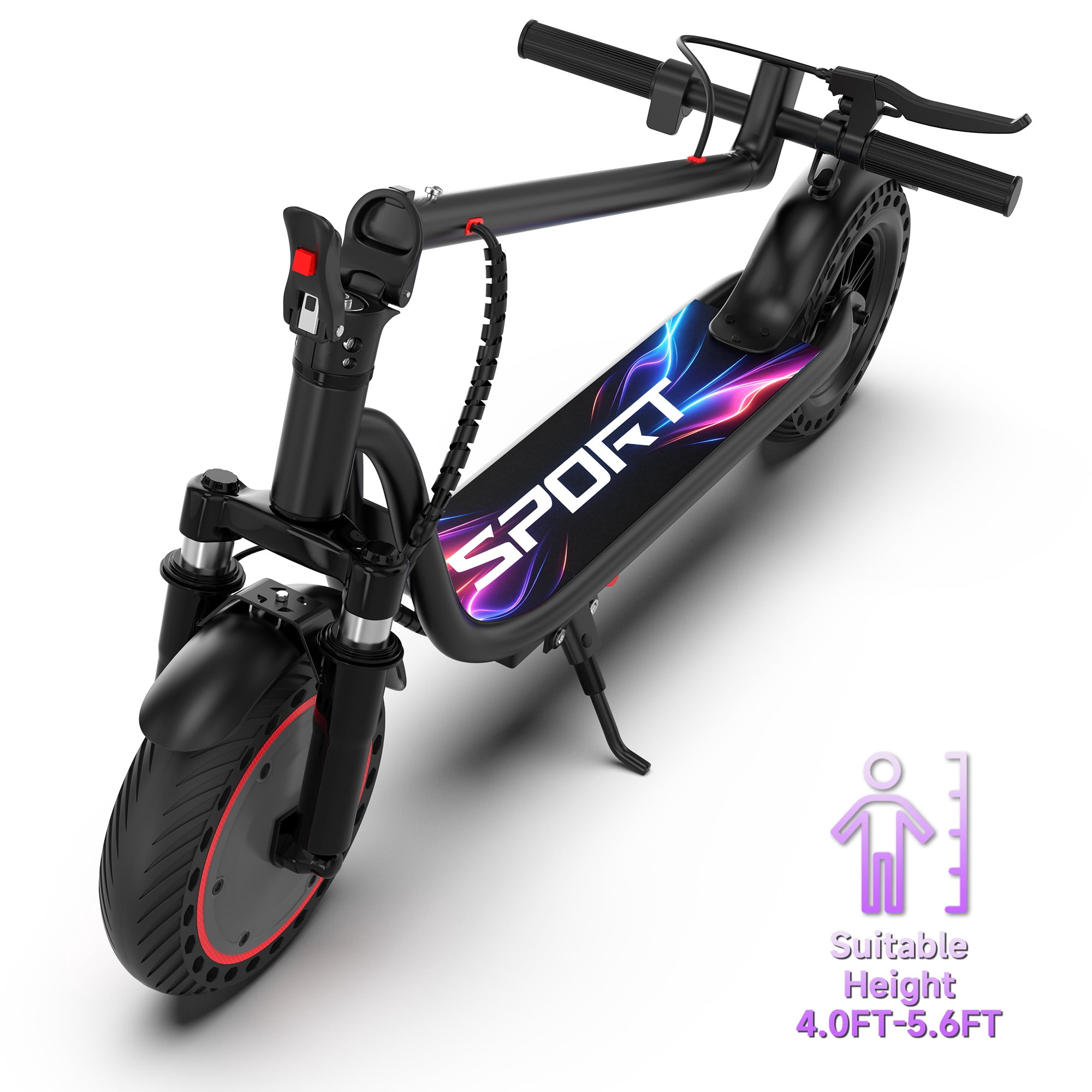 Electric Scooter with Seat, 8.5" E Scooter for Adults Max Speed 19 MPH, Powerful 350W Motor, 22 Miles Long Range, Max Speed 19 MPH