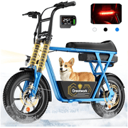Electric Scooter with Seat for Adults,1500W Peak Motor,48V 15Ah Battery, 25MPH 45 Miles,16" Fat Tires, Moped E-Scooter with Basket UL2272