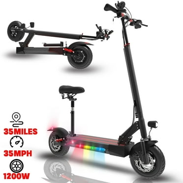 Mebike M8 Electric Scooter with Seat for Adults,35 MPH MAX Speed ,1200W Foldable Escooter, 10 inch Street Tire