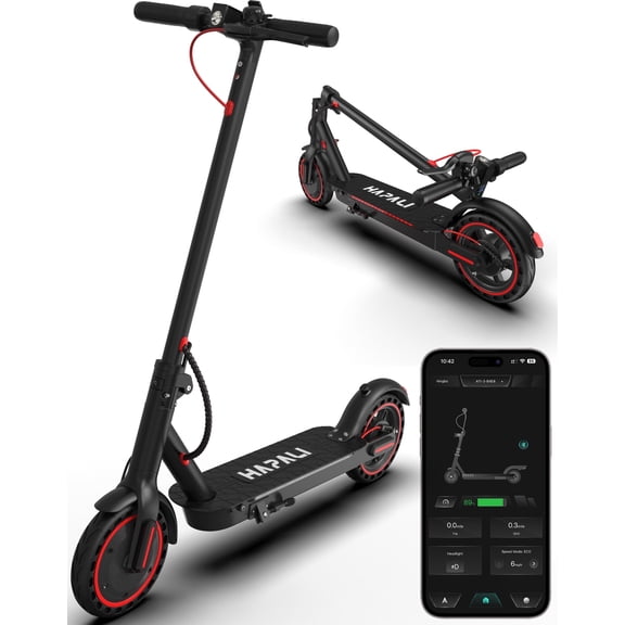 Hapali Electric Scooters for Adults, with App Control & Double Braking System, 550W Motor Folding E-Scooter, 19Mph 21 Miles, UL2272 Certified for Adults