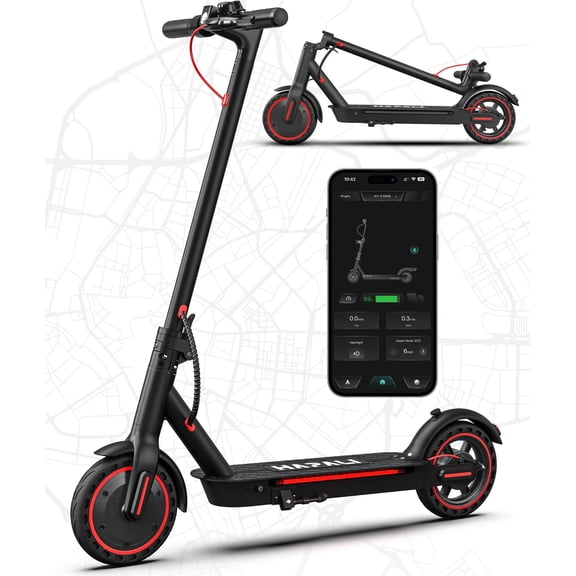 Electric Scooters for big Kids, Folding Design w/Built-in Side Lights, 550W Motor 19Mph 21 Miles Range, UL2272 CERTIFIED E-Scooter with Dual Brake & App (Men/Women)