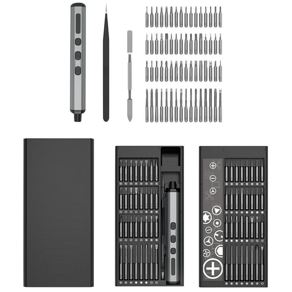 Electric Screwdriver 3.7V, Cordless Screwdriver Set, Precision Electric Screwdriver Magnetic Bits, Rechargeable Portable Tool Kit For Electronics, Laptops