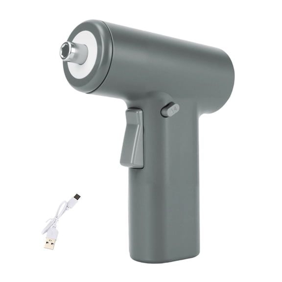 Electric Screwdriver Brushless Motor Cordless Compact Drill With 1200MAh Rechargeable 3 LED Front Work Light 3.6V Lightweight Handheld Power Tool For DIY Fastening Green gray(gray)
