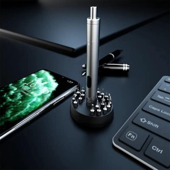 Electric Screwdriver Cordless Rechargeable with 24 Bits Adjustable Torque for Watch Camera Laptop Smartphone Repair