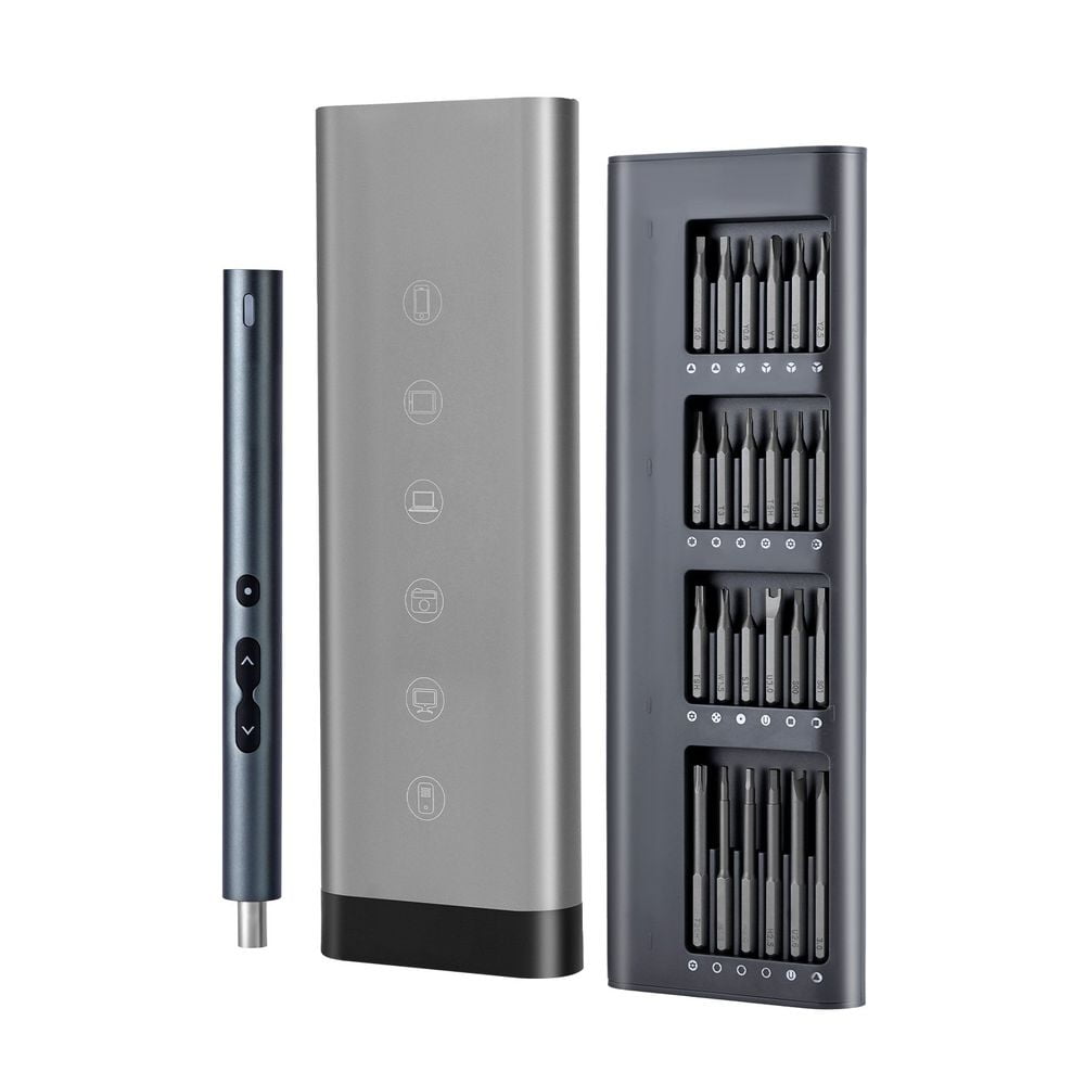 Electric Screwdriver Kit with 48 Magnetic Bits & LED Light | High-Grade S2 Steel, Type-C Rechargeable, Comes with Magnetic Storage Box  Ideal for Fixing Phones, Laptops, and Electronics