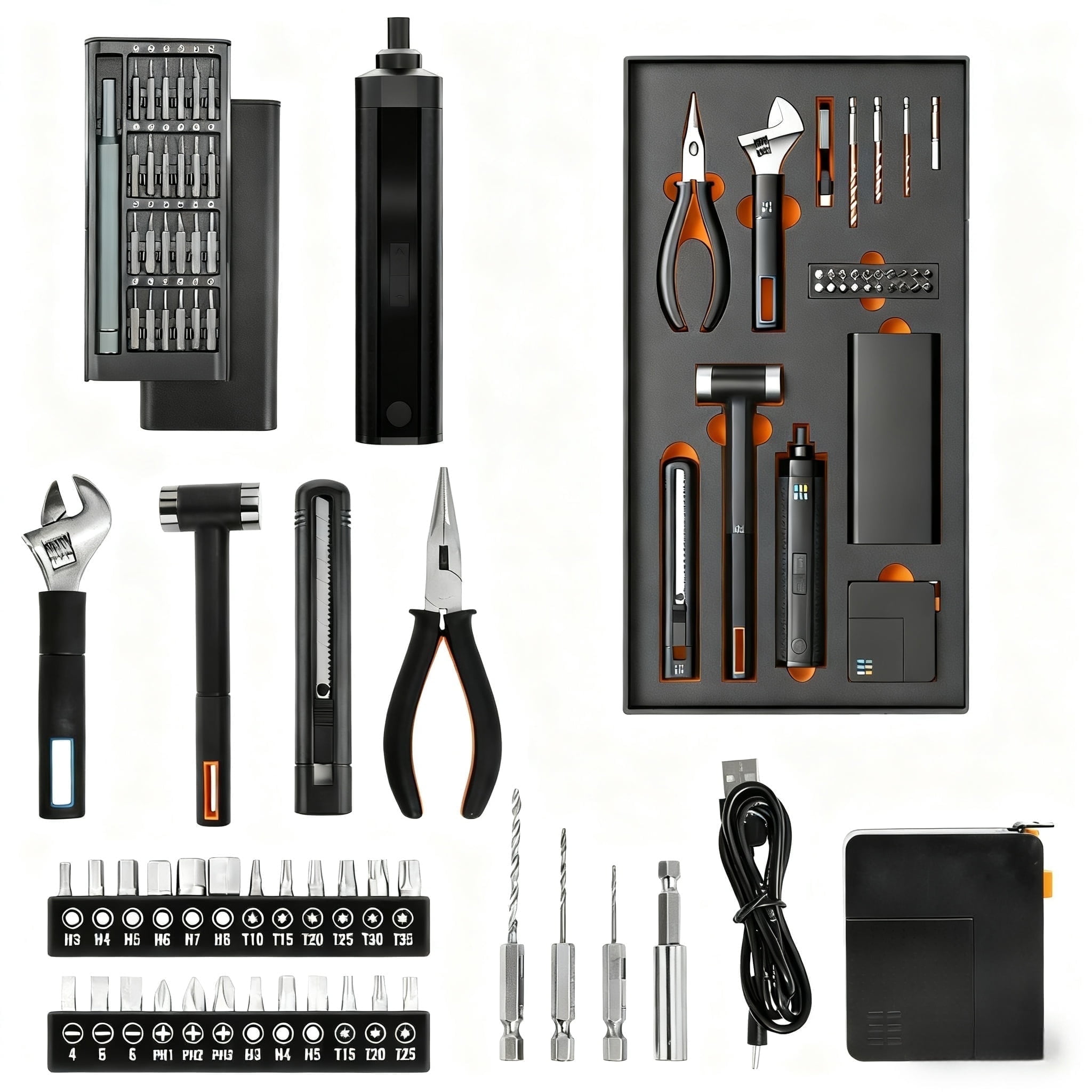 STORGENER 56-Piece Tool Kit,Basic Home Repair Tool Set,Precision ...