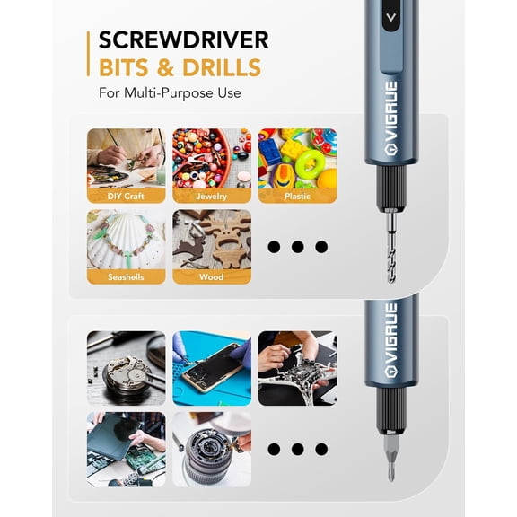 Electric Screwdriver Set 400RPM Precision Tool with 48 Bits