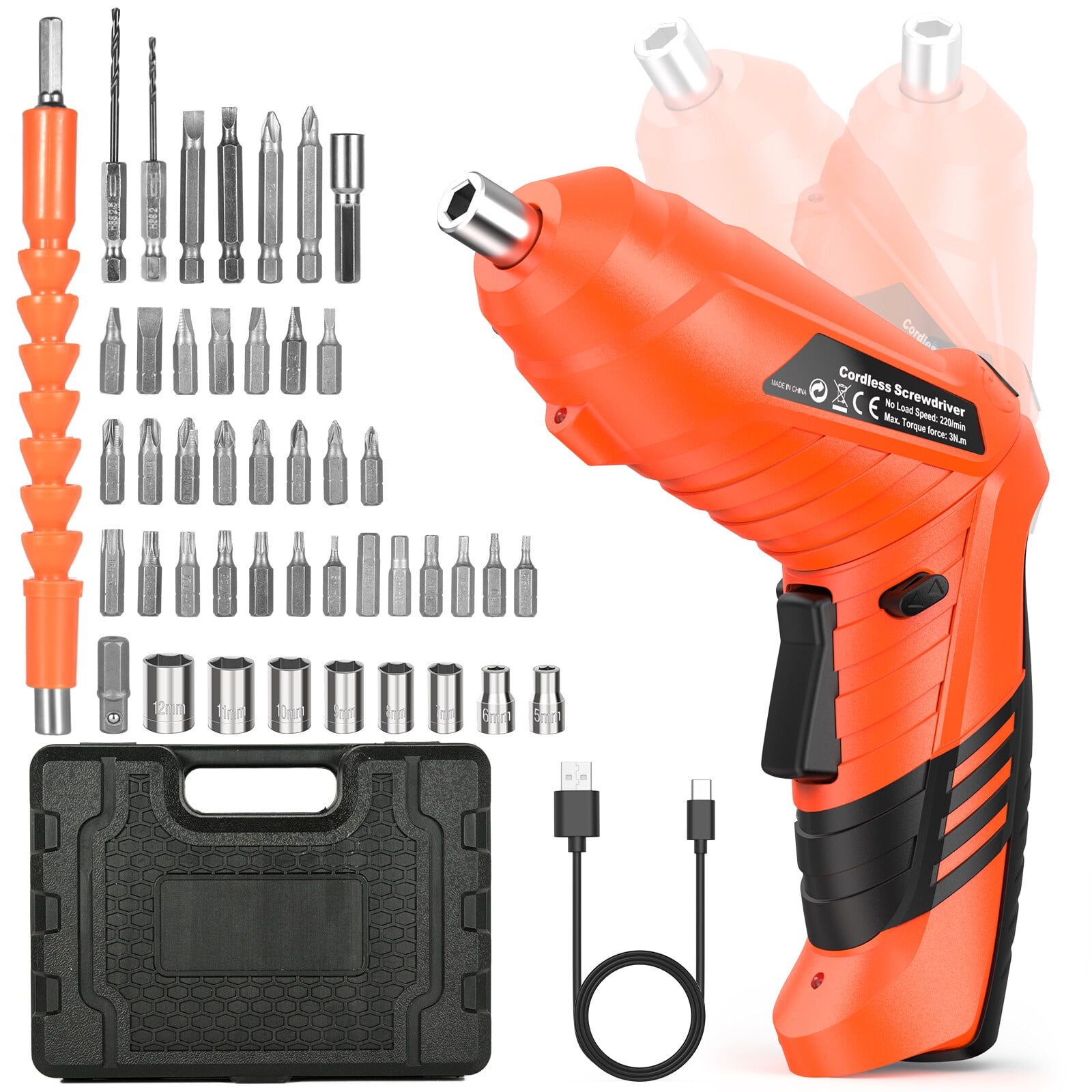 Handheld Power Operated Electric Screwdriver Set, Cordless