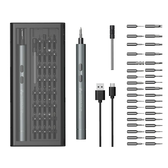 Electric Screwdriver Set Precisions USB Fast Charging Professional Screw Driver with LED Work Light Repair Power Tool