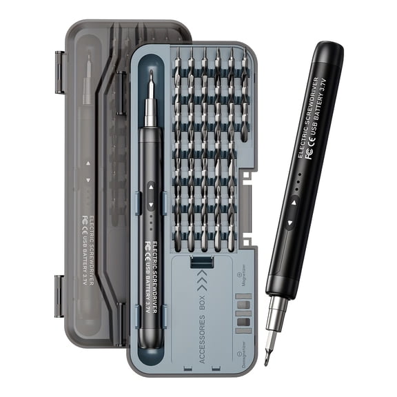 Electric Screwdriver Set with 38 Magnetic Bits, USB Rechargeable Repair Tool Kit