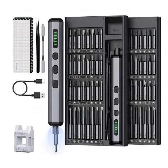 Electric Screwdriver Set with 64 S2 Bits, 70 in 1 Precision Repair Kit for Phone Laptop