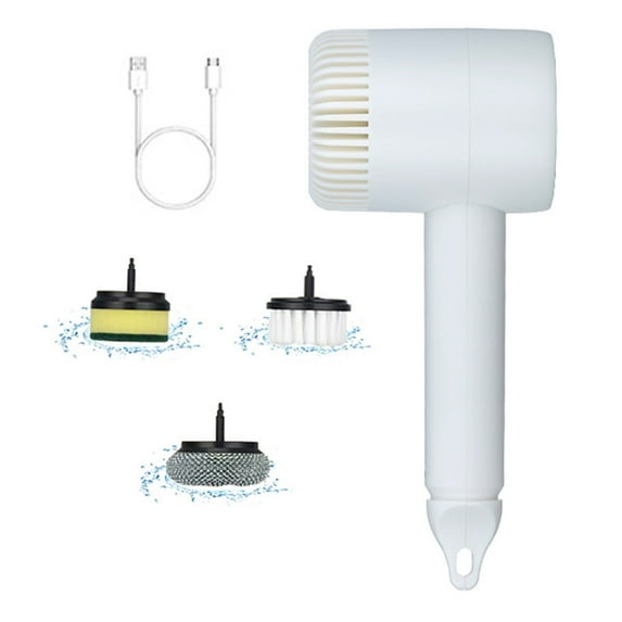 Electric Scrubber, Cordless Power Cleaning Brush with Replaceable Rotating Heads for Bathroom, Kitchen, Shower Tray, Tile, Sealed Floors and Stubborn Stains Removal