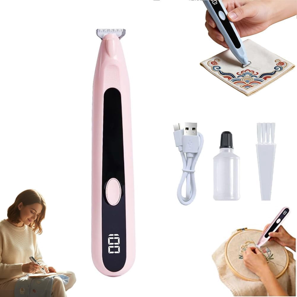 Electric Seam Ripper,Cordless Seam Rippers Sewing Thread Eraser,Stitches Eraser for Embroidery,Professional Ripper Remover for Tailors Quilters Sewers,Thoughtful Gift for Craft Lover (Pink)