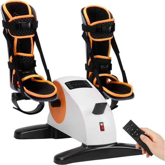 Electric Seated Leg Exerciser & Stepper, Remote Controlled Passive Exercise Machine with 5 Speed Levels for Leg Movement and Circulation