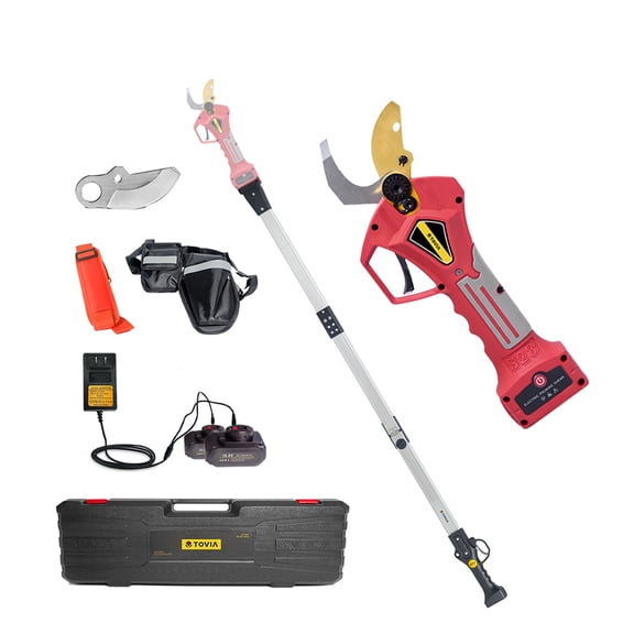 Electric Secateurs, Electric Pruning Shears 400W Brushless Cordless Pruner Lithium Powered Fruit Tree Bonsai Pruning With 2 Battery Efficientcutting