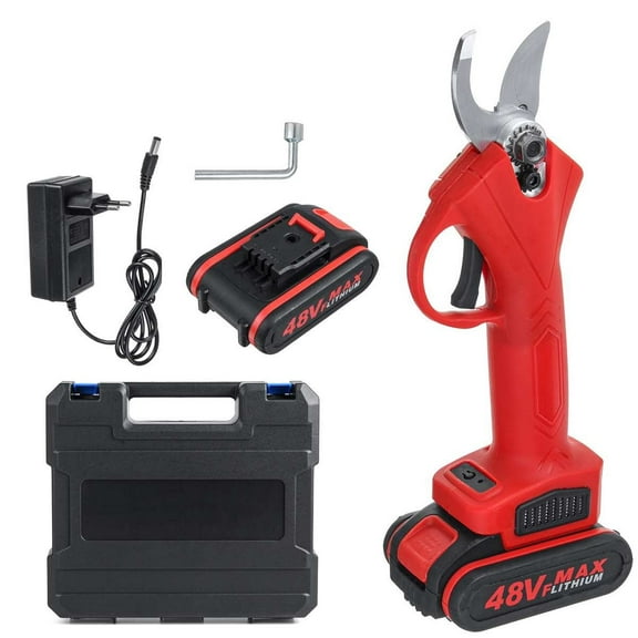 Electric Secateurs, With Shear 9000mAh Fruit 48VF 30MM Battery Pruning Efficient Tree 2PC Pruning Bonsai Cordless Pruner Cutter ,Increased Precision