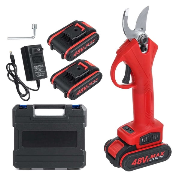 Electric Secateurs, With Shear 9000mAh Fruit 48VF 30MM Battery Pruning Efficient Tree 2PC Pruning Bonsai Cordless Pruner Cutter ,Increased Precision