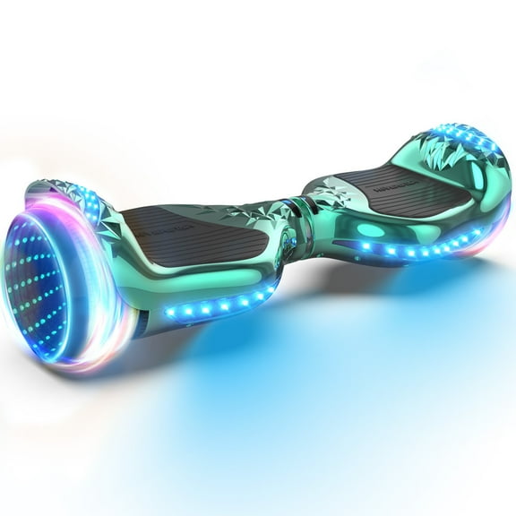 Tcdjtc Electric Scooters with LED Lights & 400W Motor, All Terrain Hoverboard with Bluetooth