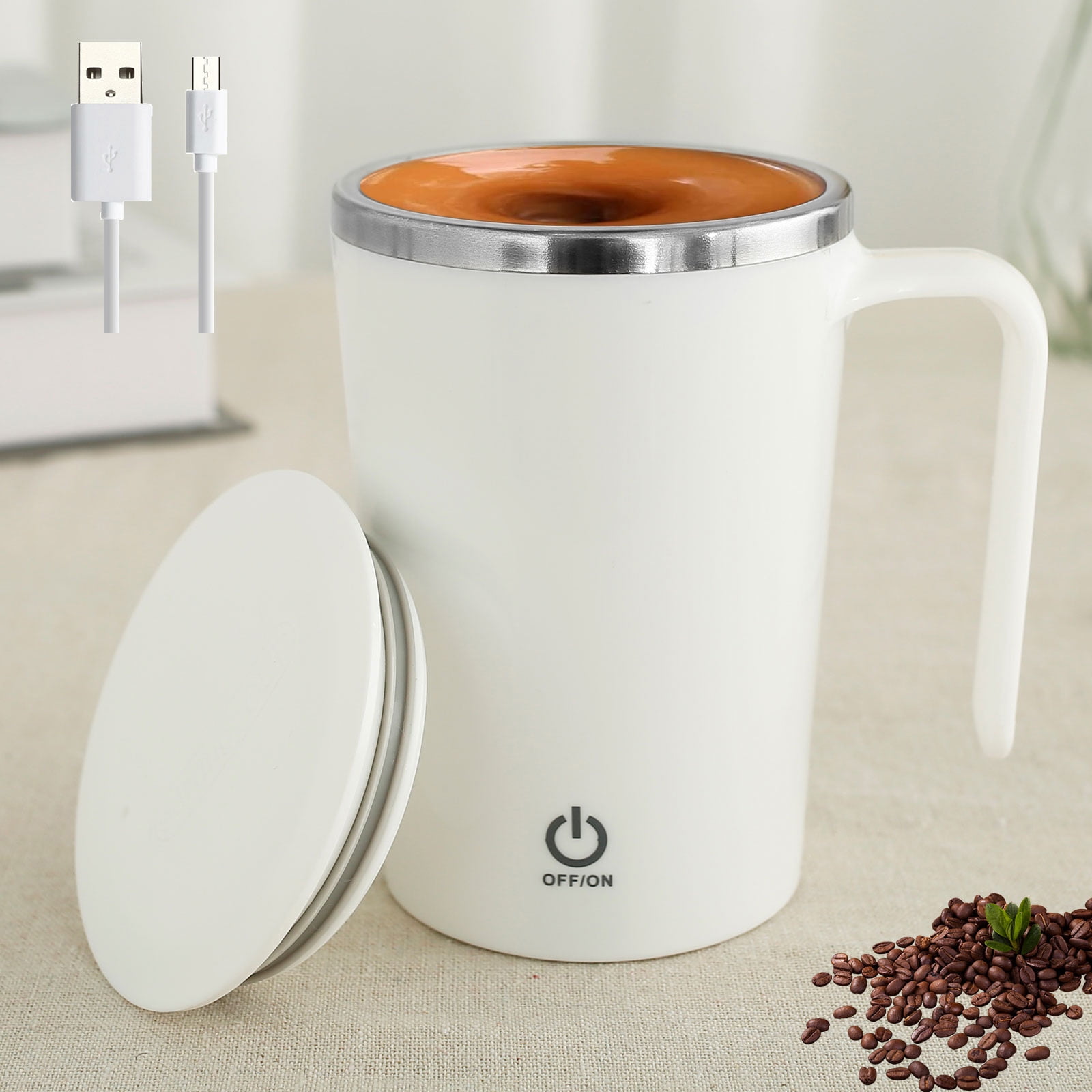 Electric Self Stirring Mug 1200mAh Rechargeable Automatic Mixing Mug Stainless Steel