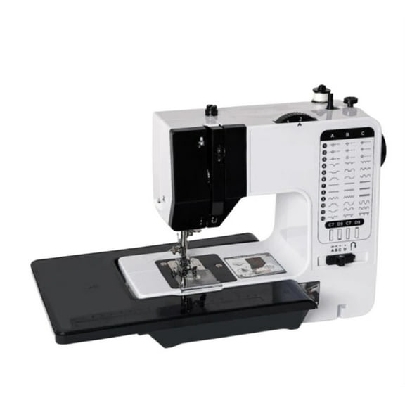 Electric Sewing Machine Portable For Beginners With 38 Stitches Pattern LED Light Foot Pedal Double Thread Sewing