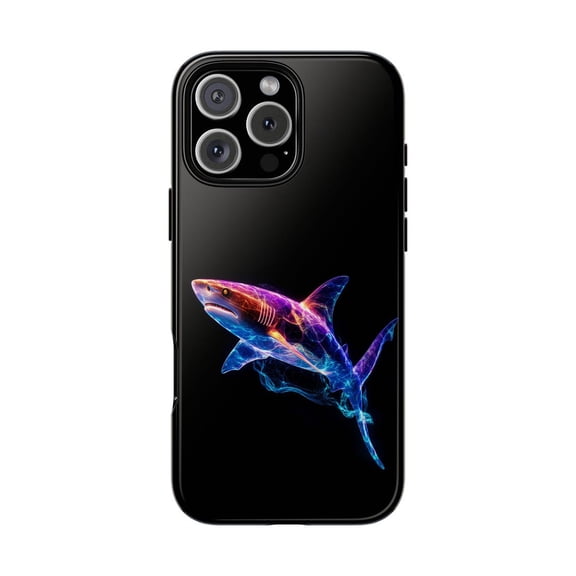 Electric Shark Neon Glow Predator Ocean Futuristic Sea Artistic Case for iPhone 17 16 15 14 13 12 11 Pro Max A00275