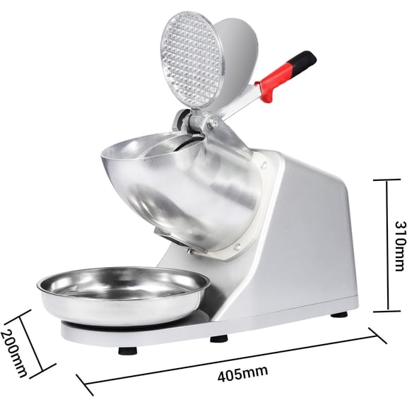 Electric Shaved Ice , 380W High Speed Ice Crusher with Dual Blades & Splash Guard for Home Kitchen Commercial Use