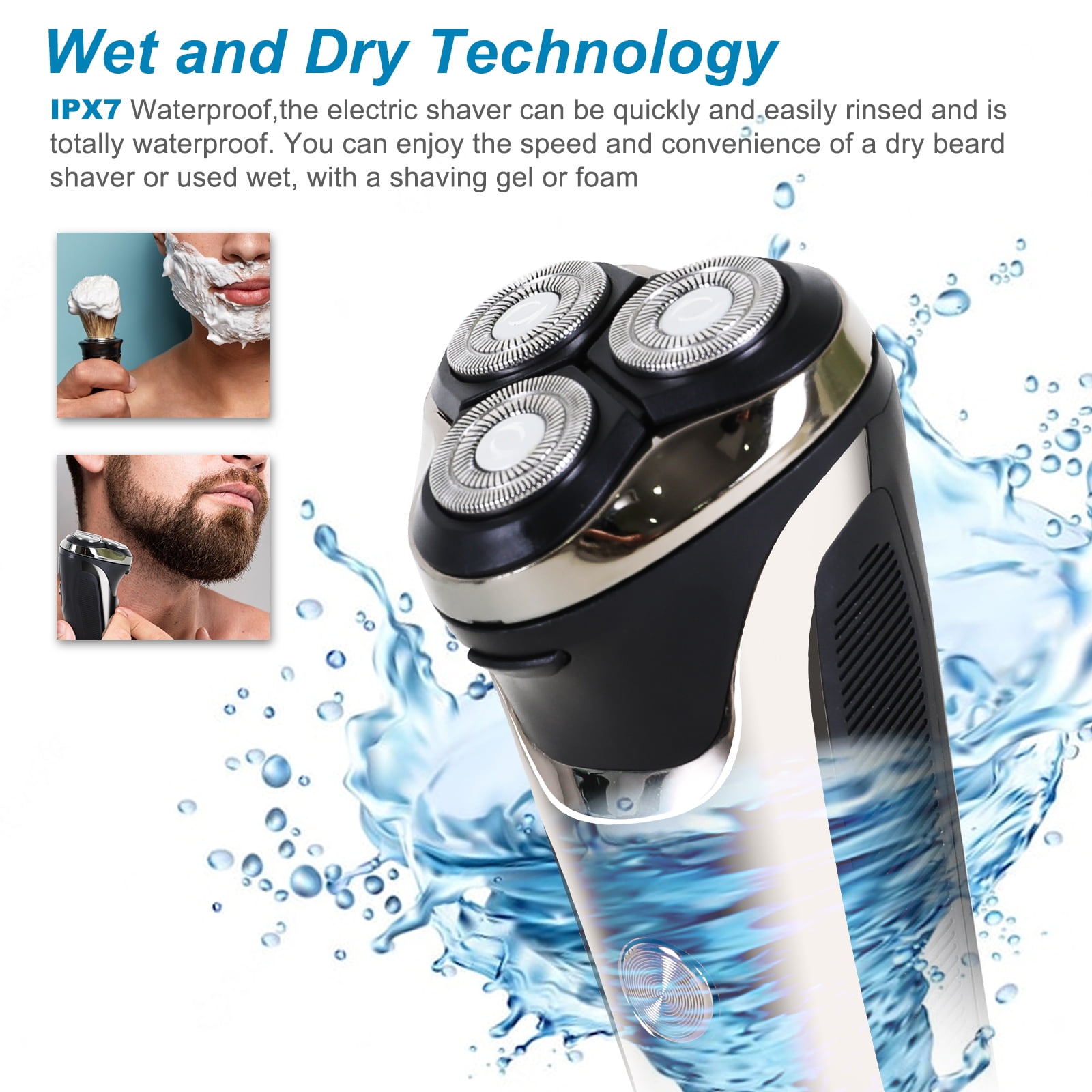 Electric Shaver for Men 4D, Electric Razor for Men 2 in 1, Men’s Wet & Dry Electric Razor, USB