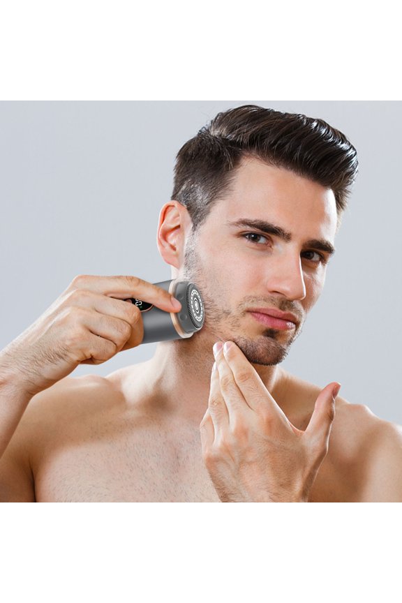 Electric Shaver For Men, Mini Portable USB Rechargeable Shaver With Wet Dry Use And 18 Blade Precision Cutting, Travel Razor For Face Beard Business Trip Camping Daily Grooming