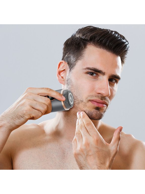Electric Shaver For Men, Mini Portable USB Rechargeable Shaver With Wet Dry Use And 18 Blade Precision Cutting, Travel Razor For Face Beard Business Trip Camping Daily Grooming