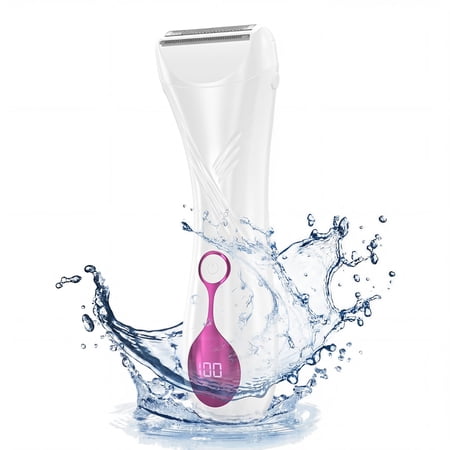 Electric Shaver for Women, Womens Electric Razor, Cordless Bikini Trimmer Rechargeable Smooth Painless Womens Shave Wet Dry for Bikini Hair Removal Underarm Public Hairs Legs