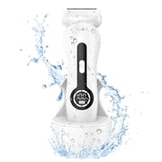 Electric Shaver for Women, Womens Electric Razor Lady IPX7 Waterproof Legs Arm Underarm Painless Epilator Body Hair Remover Rechargeable Wet Dry Use Bikini Trim