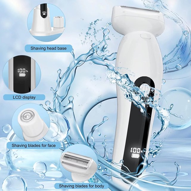 Puseky Electric Shaver Razor for Women, Portable Electric Rotary Shaver