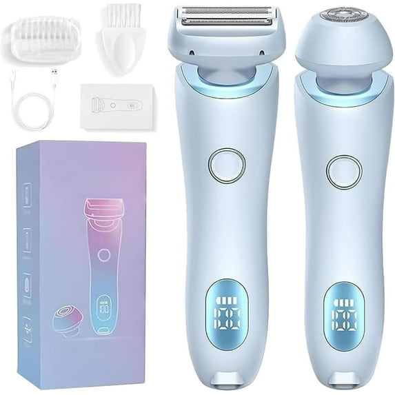 Electric Shaver for Women, Electric Shaver and Razor Rechargeable 2-in-1 Body and Facial Epilator