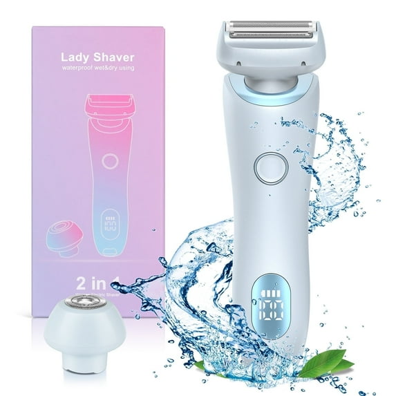 MichPong Woman Electric Razor, Lady Shaver Gift, Rechargeable Face Leg Bikini Trimmer Wet Dry Use