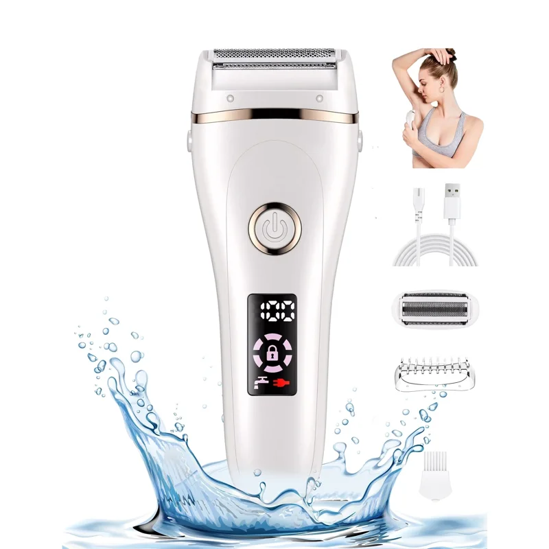 Sentryse Electric Shaver for Women, 3 in 1 Lady Electric Razor Body Hair Remover, Rechargeable Bikini Trimmer for Face Legs Armpit Underarms