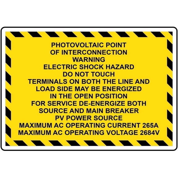 Electric Shock Hazard Warning Sign – 8x12 Inch RustFree Aluminum,Reflective & Weatherproof,HighVisibility Electrical Safety Sign for Workplace or Construction Site – Danger High Voltage