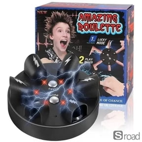 Electric Shock Roulette Party Game - Russian Roulette Style Multiplayer Board Game With Heart-Pounding Excitement For Family Friends Party Nights & Group Activities,Amazing Roulette