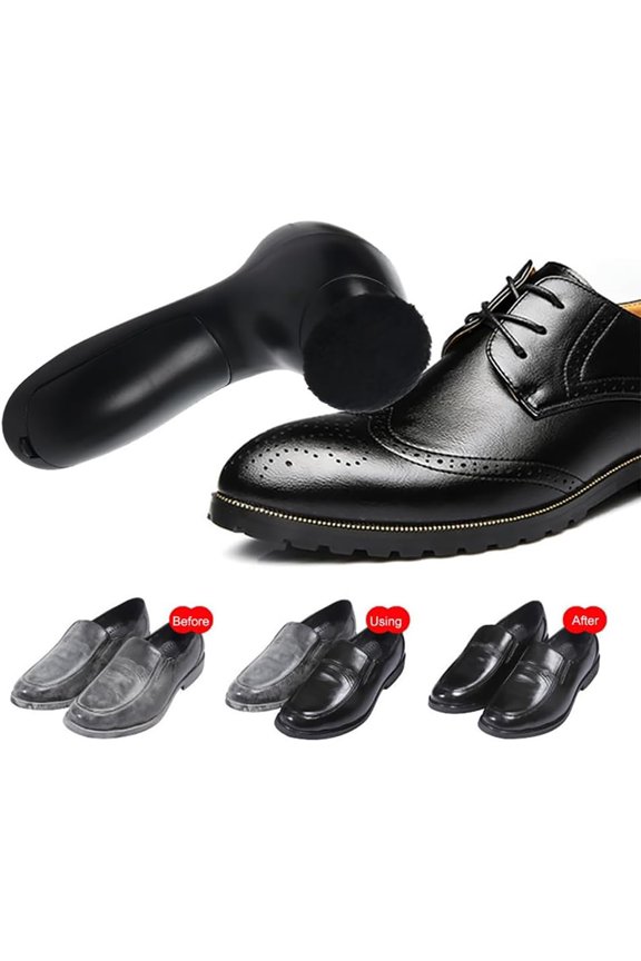 Electric Shoe Polisher Wireless Electric Cleaning Shoe Brush Portable Electric Shoe Polishing Machine Comes with Storage Case & 4 Brush Heads For Boots, Shoes, Bags