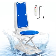 Electric Shower Chair for Inside Shower,Shower Chair for Elderly and Disabled,Tub Transfer Bench with 360 Swivel Sunderwell,308 lbs Capacity,24 lbs Net Weight,IPX8 WaterproofBlue
